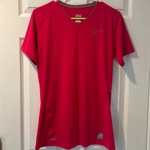 Nike Pro short sleeve v neck workout top